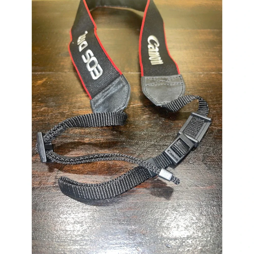 Canon‎ EOS Digital Camera Strap Neck Shoulder Sling Black Red Adjustable